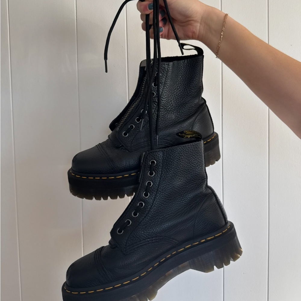 Dr. Martens Black Leather Combat Boots
